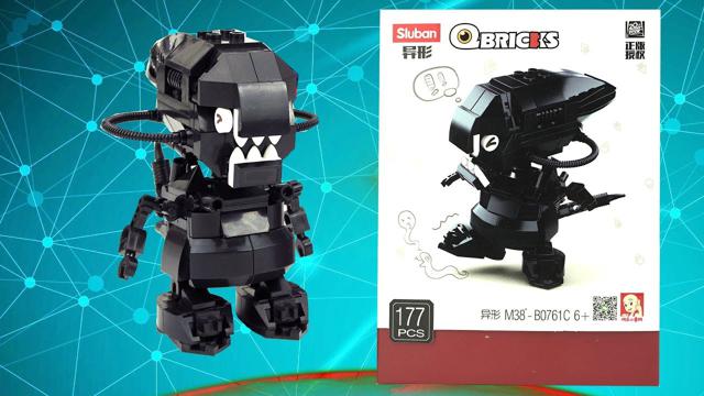 樂高外星人brickheadz速度構建和展示|非官方的樂高