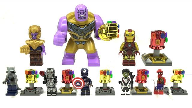 樂高復仇者:殘局 -  8無限笞刑和8 Marvel超級英雄minifigs |非官方的樂高積木