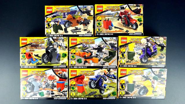 樂高pubg：8 minifigures和摩托車8輛磚套|非官方的樂高