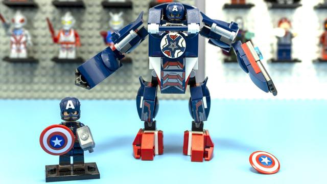 美國隊長的機甲磚集玩具拆箱及建築