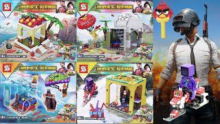 樂高PUBG：4集在1到島追逐場景解箱和速度構建|中國樂高sy1419