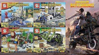 樂高PUBG:4集在1到大玩家未知的戰場開箱和速度構建|中國樂高