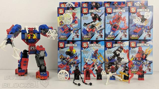 8合1蜘蛛人機甲（MOC）磚套審查和建設速度