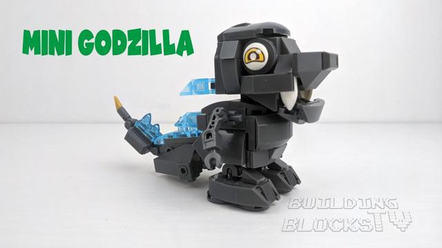迷你可愛的恐龍哥斯拉磚套審查和速度構建（MOC）