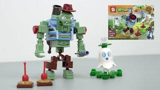 樂高植物大戰殭屍2：海盜殭屍vs幽靈辣椒拆箱建造|非官方樂高