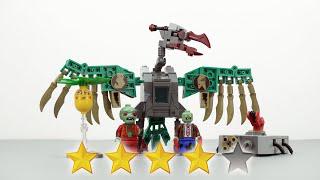 樂高植物大戰殭屍2：禿鷹圍攻積木集拆箱和快速構建|非官方樂高