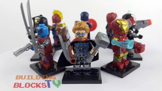 標誌奇蹟復仇者殘局minifigures：雷神鋼鐵俠戰爭機器