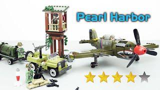 樂高軍事：珍珠港軍事基地積木開箱建造|非官方樂高