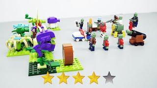 樂高植物大戰殭屍：12合1到大場景磚集拆箱和建造|非官方樂高