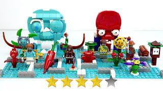 樂高植物vs殭屍：pvz2凍傷洞穴磚套裝開箱建造|非官方樂高