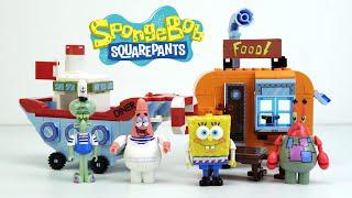 海綿寶寶方褲生鏽的泡菜基地和船餐廳磚套裝拆箱和建造