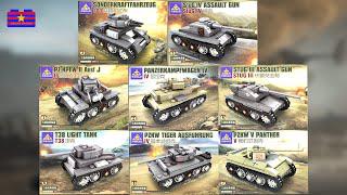 第二次世界大戰坦克磚套裝收藏拆箱和建造