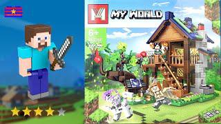 我的世界骷髏攻擊鐵匠家的磚房，一步一步地拆箱和建造