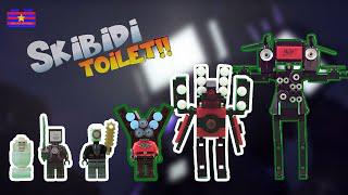 樂高積木馬桶：攝像師、音響師、泰坦電視人、積木套裝|非官方樂高