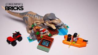 樂高侏羅紀世界重生76975 t。雷克斯河逃生速度建造