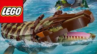 Lego Jurassic World 72037: Chiếc thuyền được xây dựng từ gạch của loài khủng long Mosasaurus.